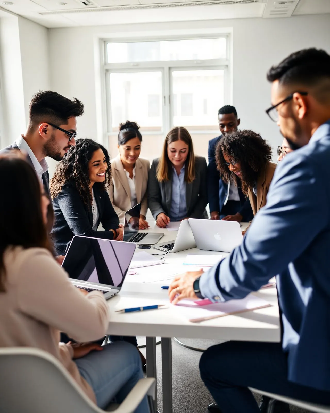 Equipo en taller corporativo de inclusión